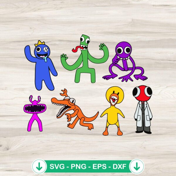 Lankybox Rainbow Friends SVG file for cutting machines and crafts