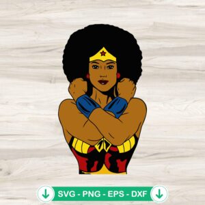 Black Wonder Woman SVG file for Cricut and cutting machine