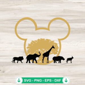 Disney Mouse Safari Adventure SVG file for cricut cut file
