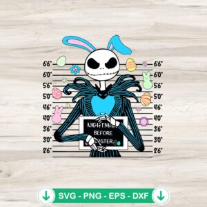 Jack Skellington Easter Bunny SVG file for Cricut cutting