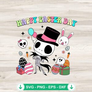 Baby Jack Skellington Happy Easter SVG file for cutting