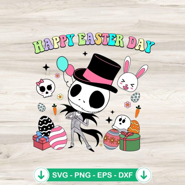 Baby Jack Skellington Happy Easter SVG file for cutting
