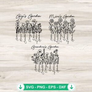 Mimi's Garden Floral SVG Bundle cutting file for Cricut