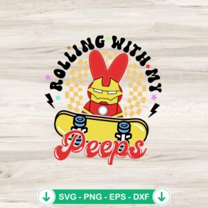 Rolling With My Peeps Iron Man SVG file for Cricut, cutting file