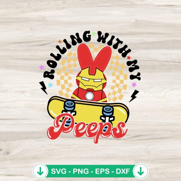 Rolling With My Peeps Iron Man SVG file for Cricut, cutting file