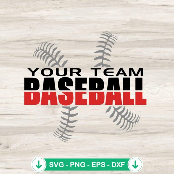 Baseball Team Custom Name SVG file for Cricut cutting machine