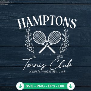 Hamptons Tennis Club SVG file for cricut svg cutting file