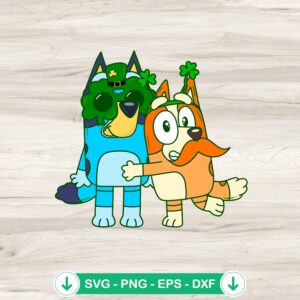 Bluey Bingo Saint Patricks Day SVG file for cutting machines