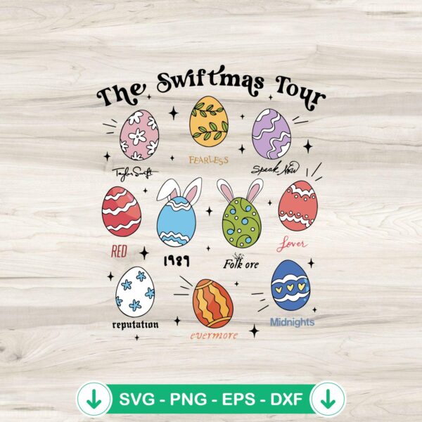 Taylor Swift Easter Music Album svg file for cutting