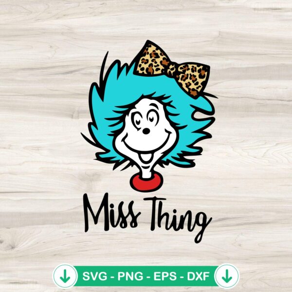 Leopard Miss Thing SVG file for Cricut cutting machine