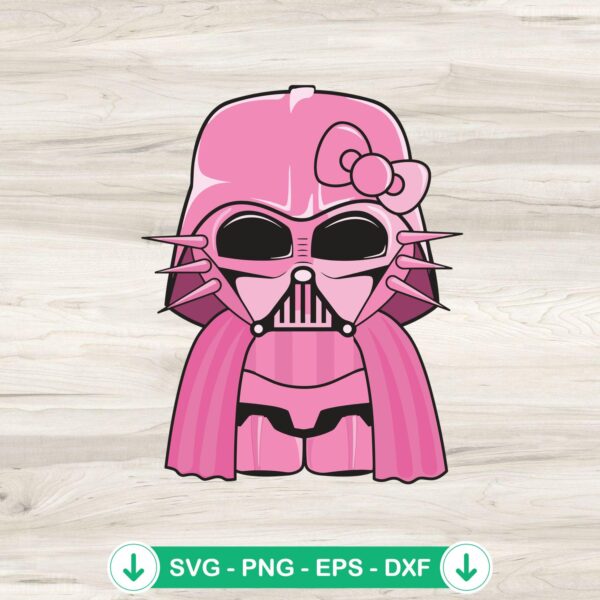 Darth Vader Hello Kitty SVG file for cutting machines