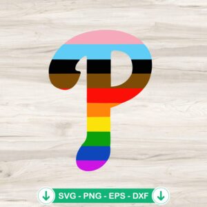 LGBT Philadelphia Phillies logo svg file for cutting machine