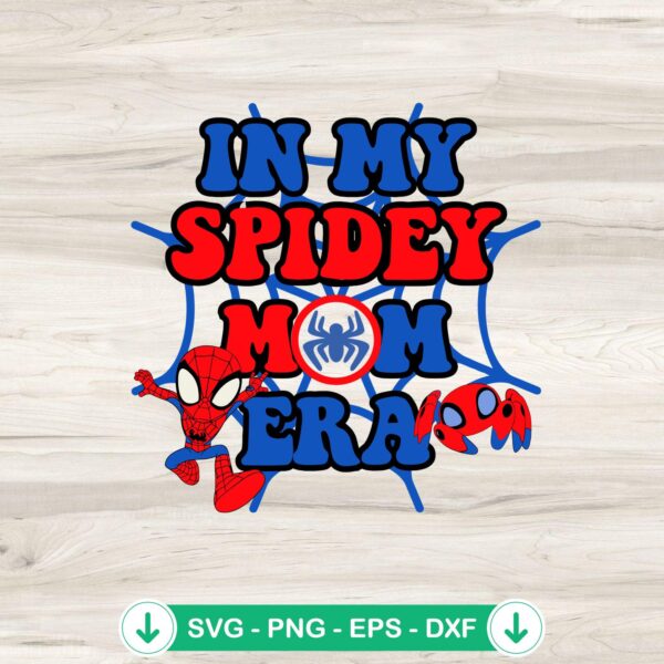 In my Spidey Mom Era svg file for Cricut, cutting file