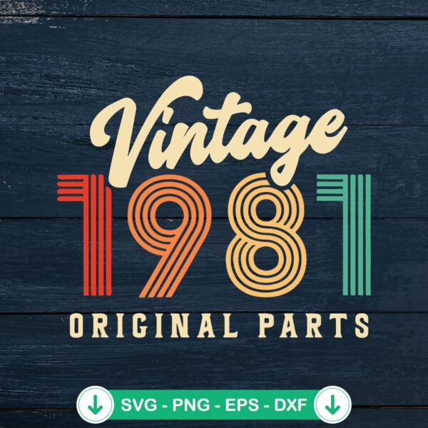 Vintage 1981 SVG file for Cricut cutting machine