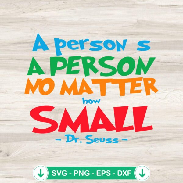 A Person's A Person SVG file for Cricut and cutting machines