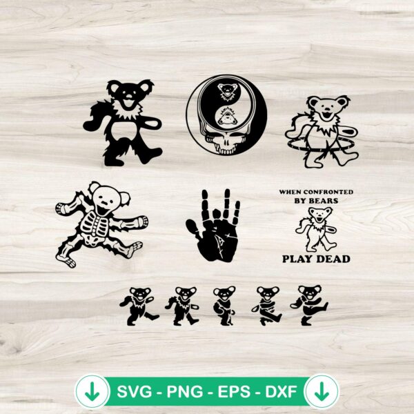 Skeleton GrateFul Dead SVG file, cricut svg cut file