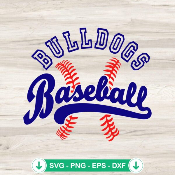 Bulldogs Baseball SVG file for Cricut cutting machine