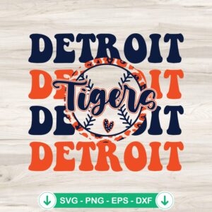 Detroit Tigers Baseball Team SVG file for cricut and cutting machine