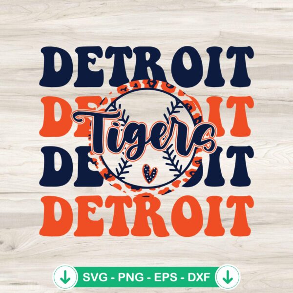 Detroit Tigers Baseball Team SVG file for cricut and cutting machine