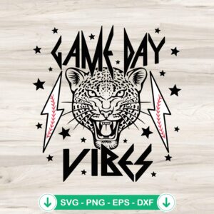 Detroit Tigers Game Day Vibes cricut svg cutting file