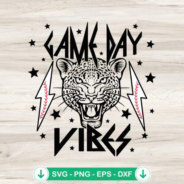 Detroit Tigers Game Day Vibes cricut svg cutting file