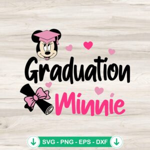 Minnie Mouse Graduation SVG file for Cricut cutting machine