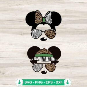 Mickey Minnie Mouse Let's Get Wild SVG file for Cricut projects