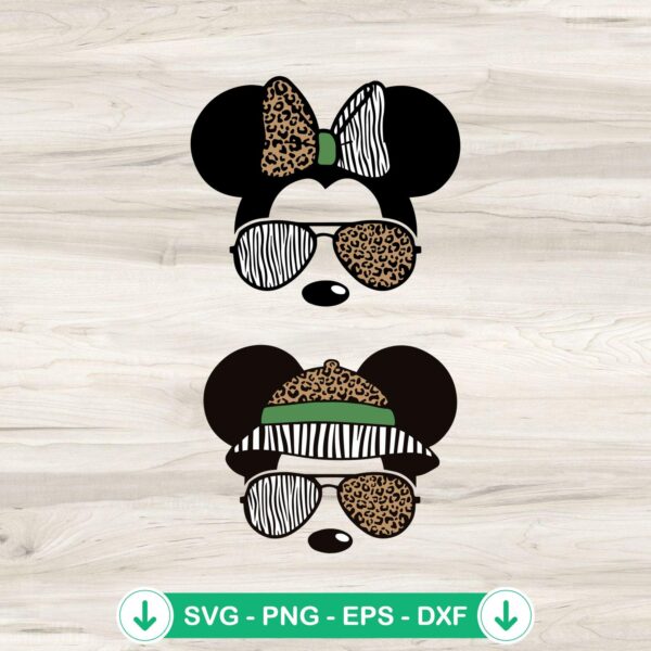 Mickey Minnie Mouse Let's Get Wild SVG file for Cricut projects