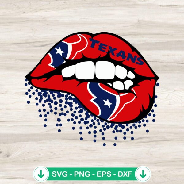Houston Texans Dripping Lips svg file, cricut svg cut file