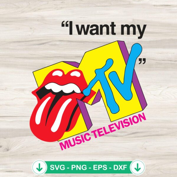 I Want My MTV SVG file - Retro MTV logo cutting file