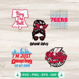 Philadelphia Phillies Baseball SVG Bundle - cricut svg cut file