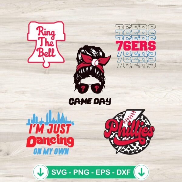 Philadelphia Phillies Baseball SVG Bundle - cricut svg cut file
