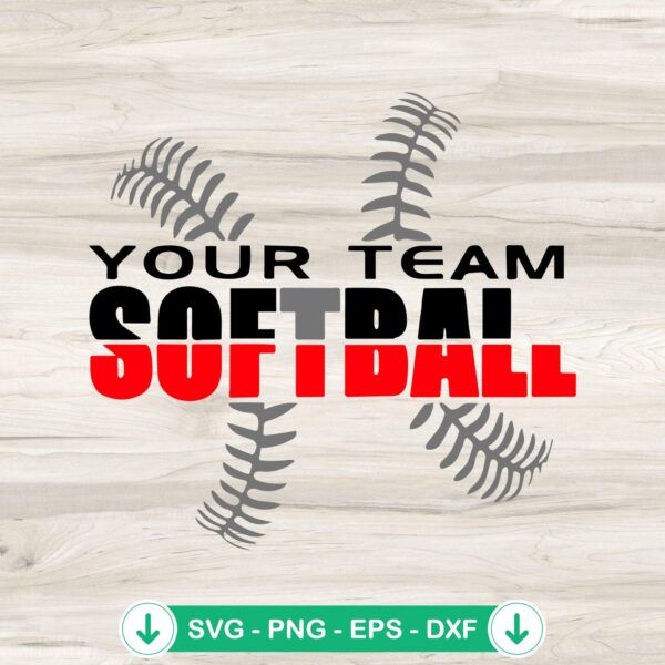 Softball Team SVG file for Cricut - Personalized Costume Name