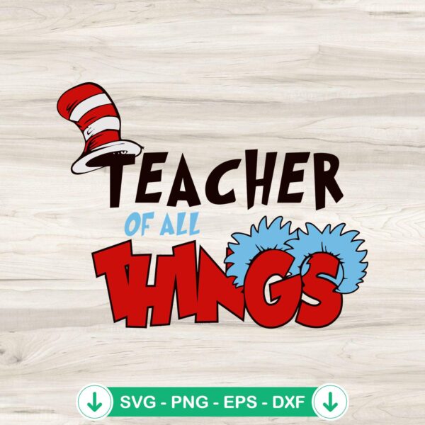 Teacher Of All Things SVG file for Cricut cutting machines