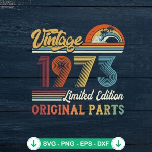 Vintage 1973 SVG file for Cricut cutting machine
