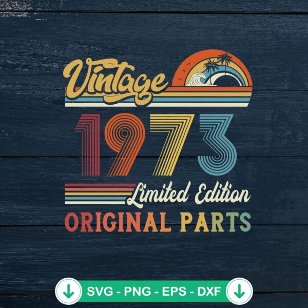 Vintage 1973 SVG file for Cricut cutting machine