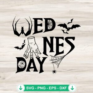 Wednesday Addams Thing hand SVG file for cutting machines