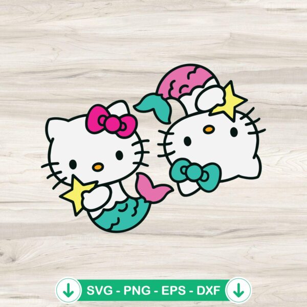 Hello Kitty Pisces Horoscope SVG file for cutting machines