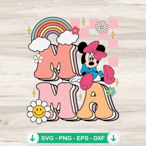 Mama Minnie Mouse SVG file for Cricut, cutting file