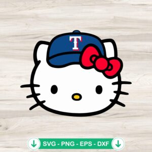 Texas Rangers Hello Kitty SVG file for cutting machine