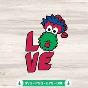 Phanatic Mascot Love Logo SVG for Cricut cutting file