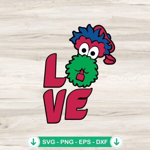 Phanatic Mascot Love Logo SVG for Cricut cutting file