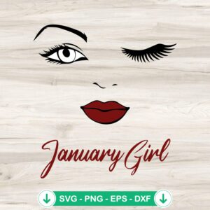 mockup-79887.jpg January Girl Eye SVG file for Cricut cutting machine