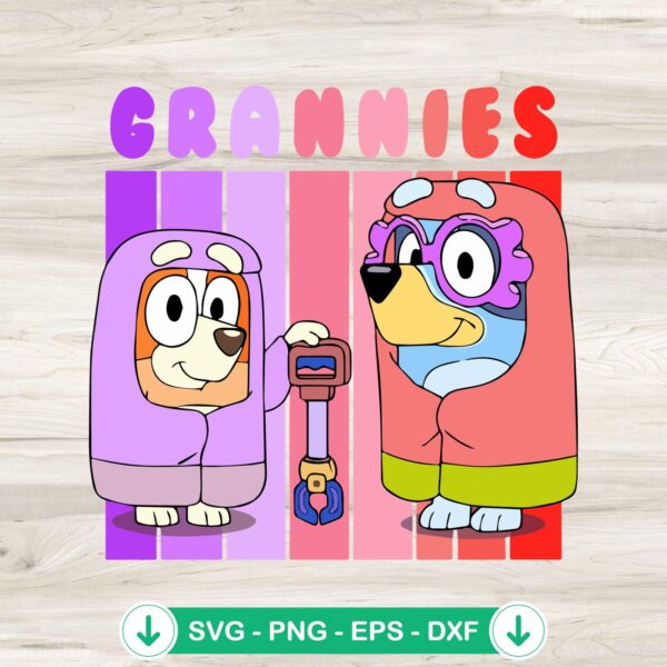 Grannies Bluey SVG file for Cricut and cutting machines