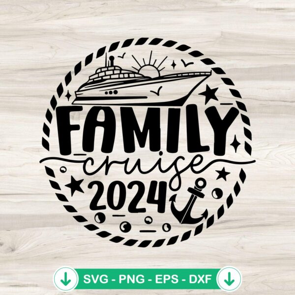 Family Cruise 2024 SVG file for Cricut and DIY projects