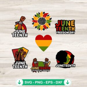 Juneteenth Freedom Day SVG Bundle, cricut svg cut file