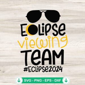 Eclipse Viewing Team SVG file for cutting machines