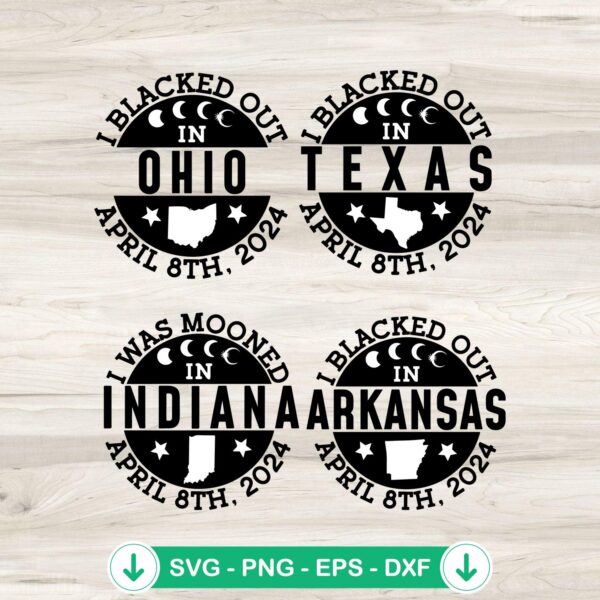 Total Solar Eclipse SVG bundle cutting file for Cricut