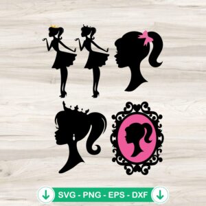 Barbie Doll Logo SVG Bundle for cutting machines - SVG file