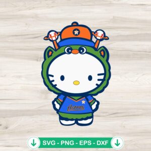 Hello Kitty Houston Astros SVG file for cutting machines